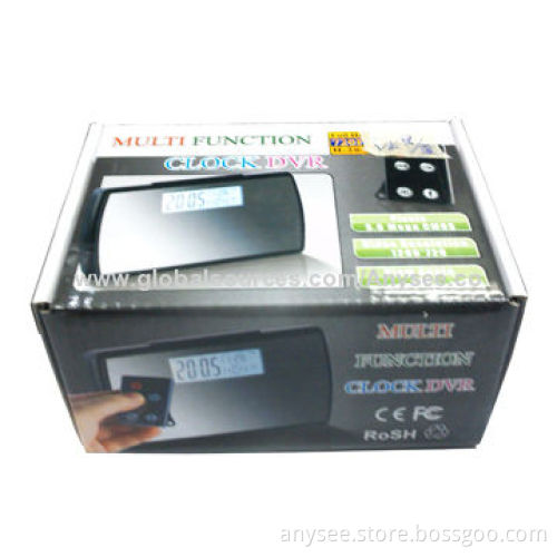 Desk Alarm Spy Camera Clock, 1,280 x 720 Pixels Resolution of Video, JPE Picture Format
